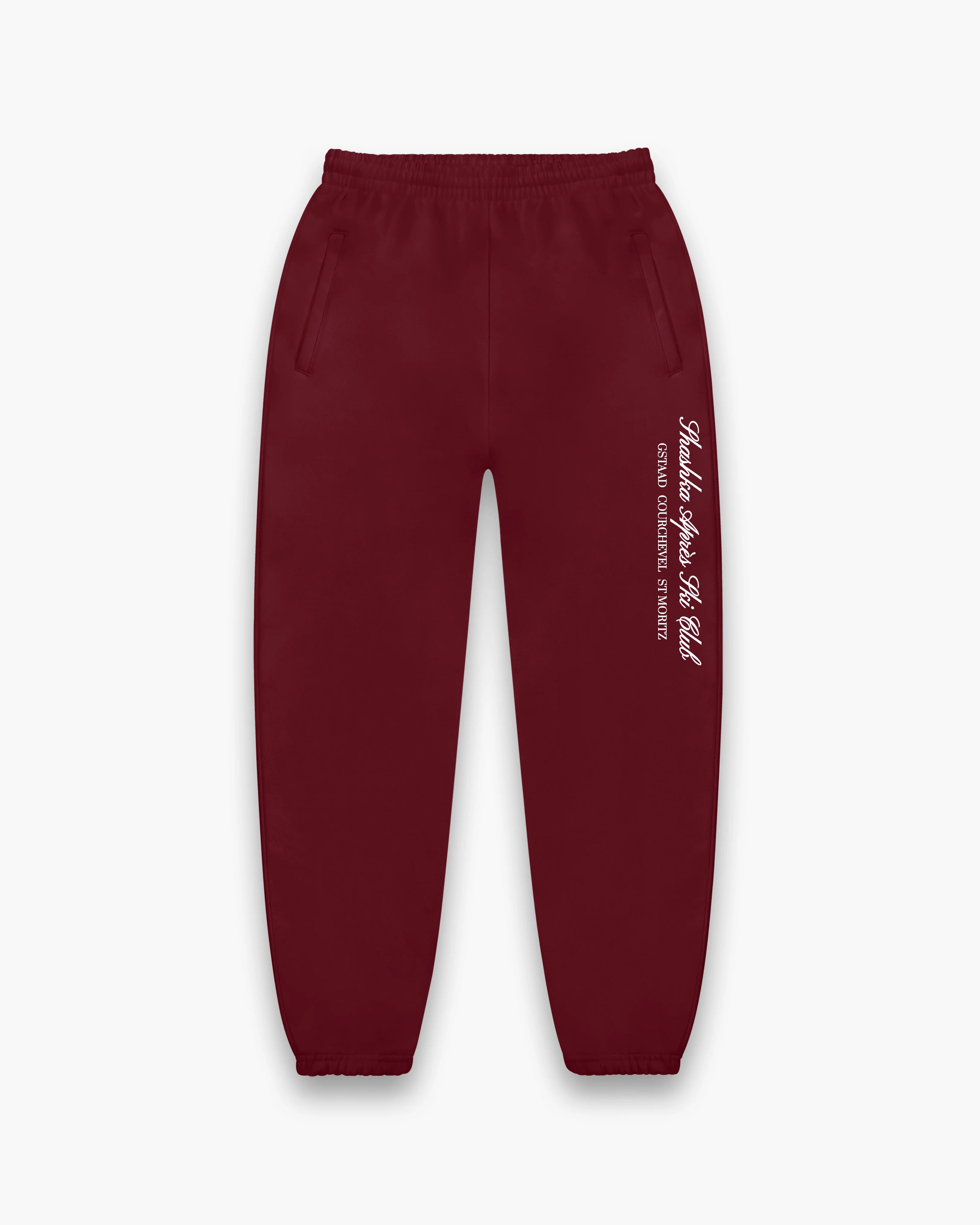 Gstaad Courchevel St Moritz Trackpants Deep Maroon